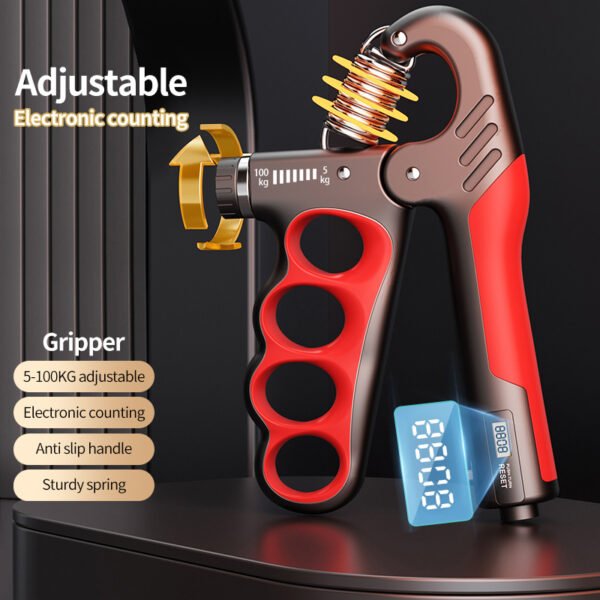 Adjustable Grip Strength Gauge Counting Type Spring Grip Strength Gauge Handshake Holder