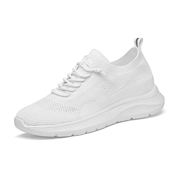 Indoor height increasing sports and leisure shoes for men white invisible height increasing shoes 7CM