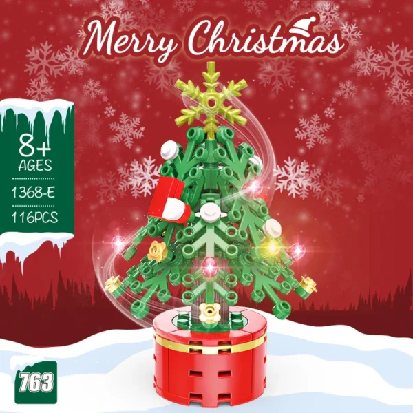 Christmas Tree Atmosphere Ornament Building Blocks Bricks Christmas Toys