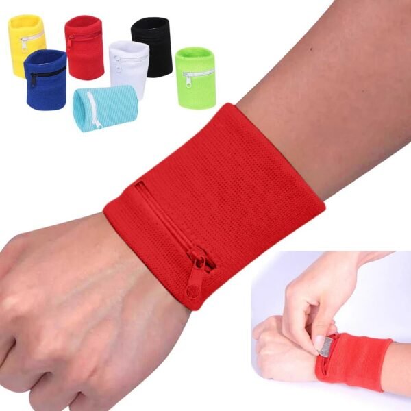 Zipper Wrist Wallet Key Coin Wrist Bag Sports Pouch Running Fitness Sport Stylish Wristband