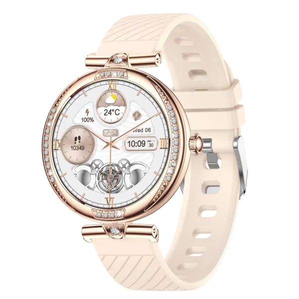 NX17 Pro Smart Watch Fashion Dimanond Ladies Wristwatch Amoled Bluetooth Calling Health Monitoring Women Fitness Smartwatch